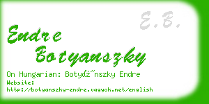 endre botyanszky business card